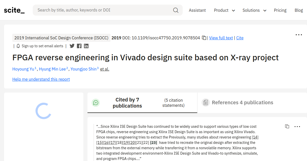 FPGA reverse engineering in Vivado design suite based on X-ray project ...
