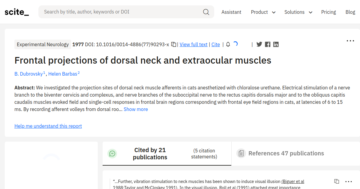 Frontal projections of dorsal neck and extraocular muscles - [scite report]