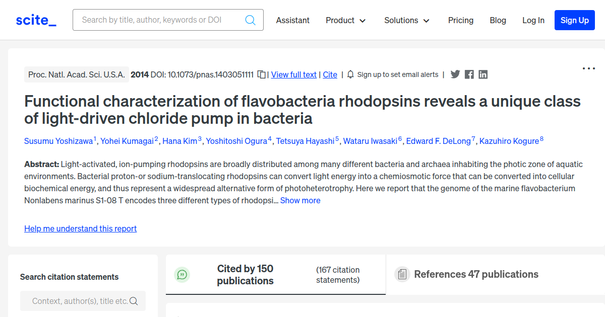 Functional characterization of flavobacteria rhodopsins reveals a ...