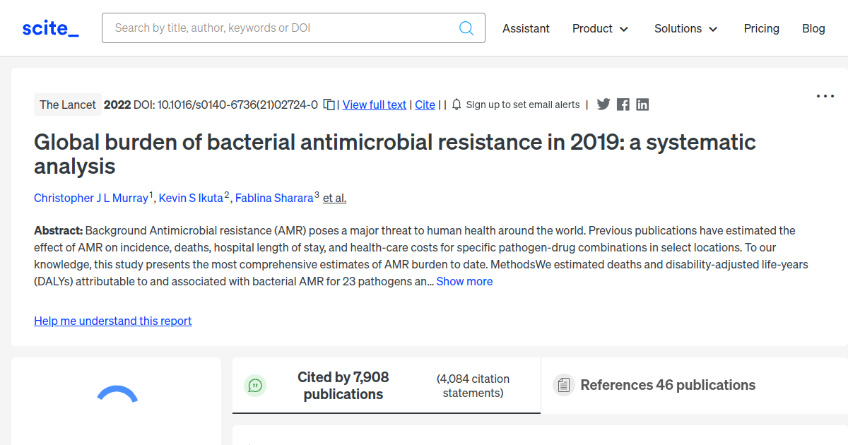 Global burden of bacterial antimicrobial resistance in 2019: a ...