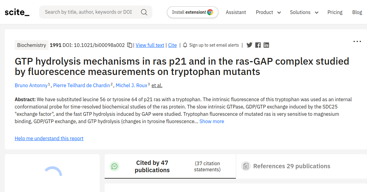 GTP hydrolysis mechanisms in ras p21 and in the ras-GAP complex studied ...
