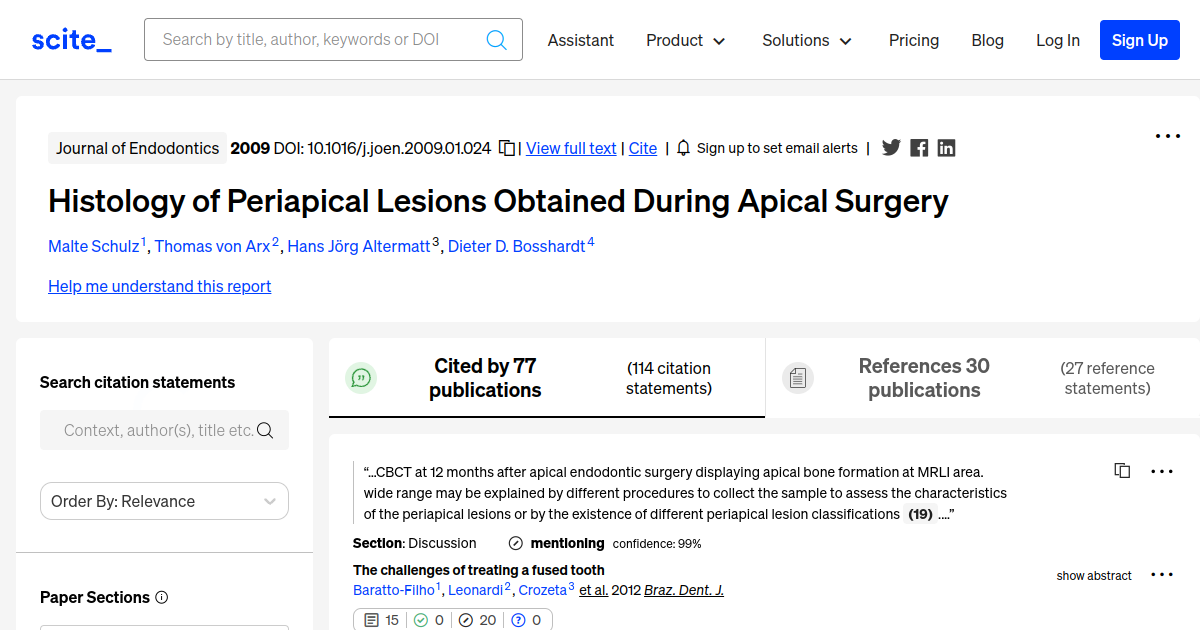 Histology of Periapical Lesions Obtained During Apical Surgery - [scite ...