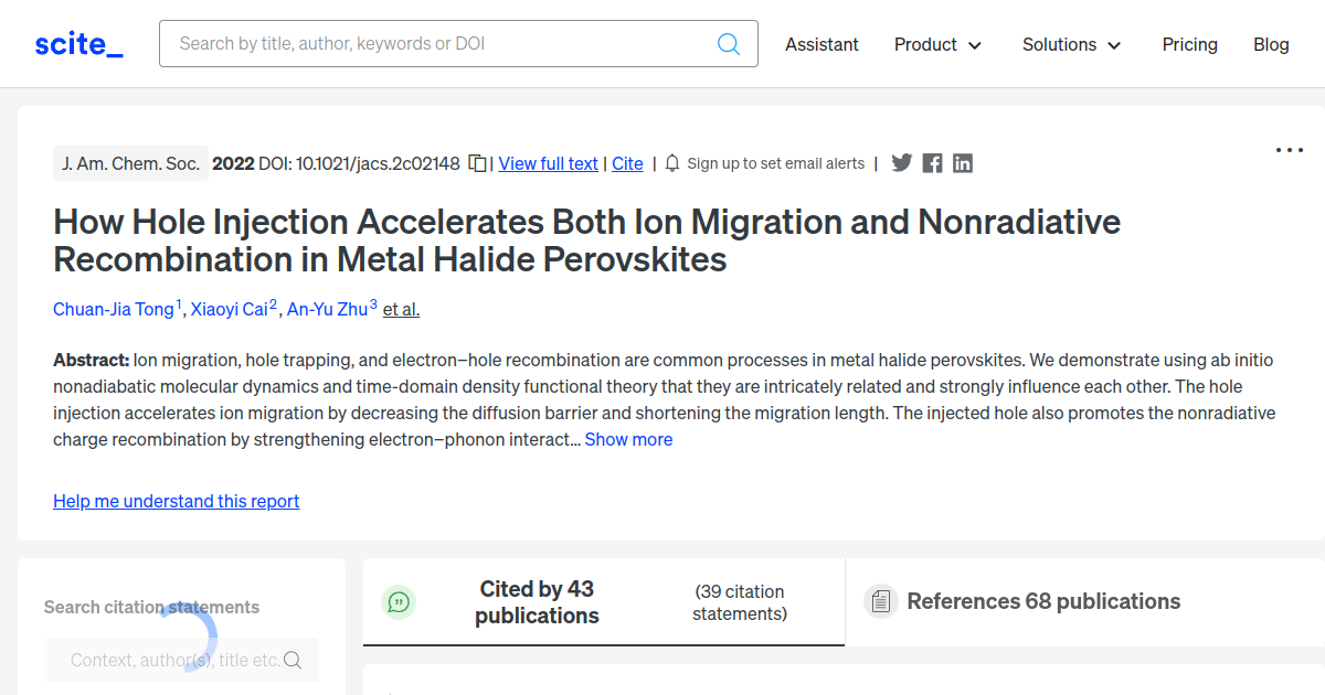 How Hole Injection Accelerates Both Ion Migration and Nonradiative ...