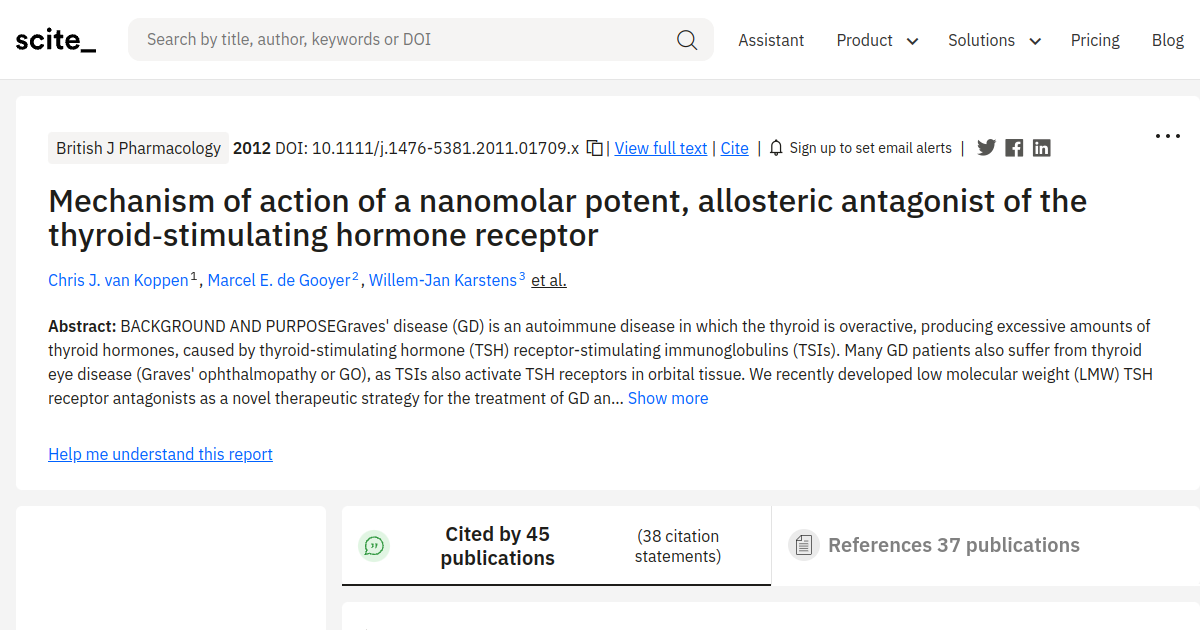 Mechanism of action of a nanomolar potent, allosteric antagonist of the ...