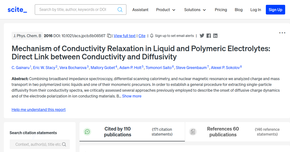 Mechanism of Conductivity Relaxation in Liquid and Polymeric ...