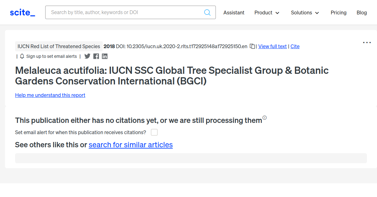 Melaleuca acutifolia: IUCN SSC Global Tree Specialist Group & Botanic ...