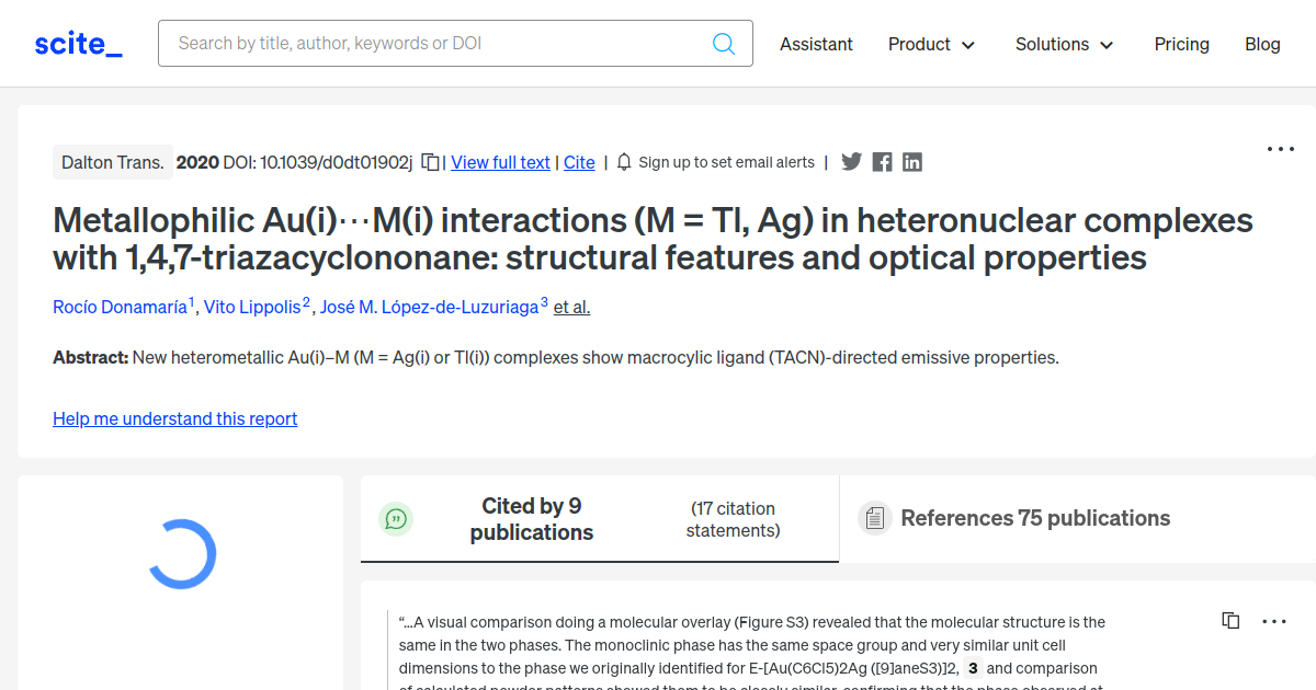 Metallophilic Au( i )⋯M( i ) interactions (M = Tl, Ag) in heteronuclear ...