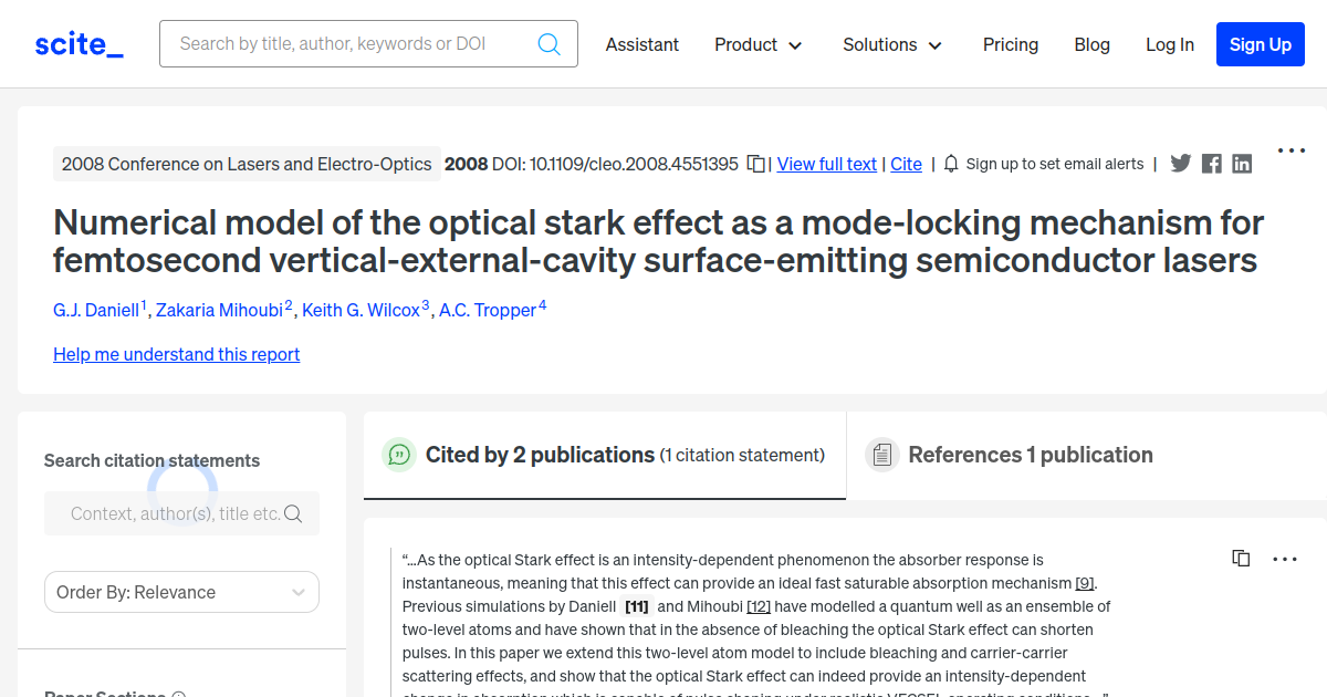 Numerical model of the optical stark effect as a mode-locking mechanism ...