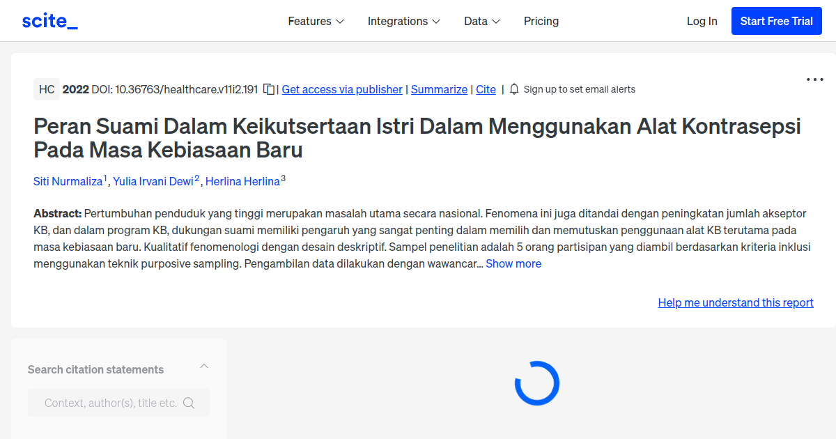 Peran Suami Dalam Keikutsertaan Istri Dalam Menggunakan Alat