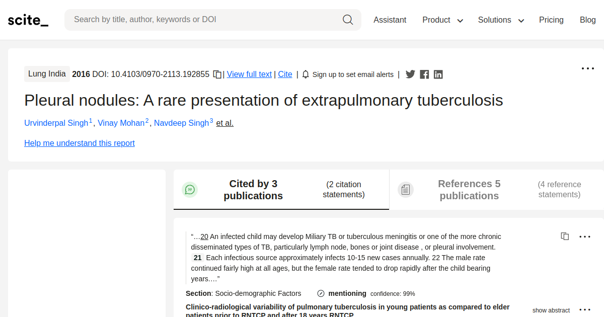 Pleural nodules: A rare presentation of extrapulmonary tuberculosis ...