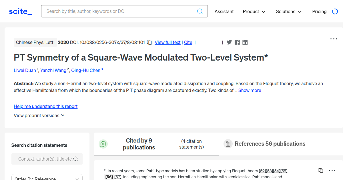 PT Symmetry of a Square-Wave Modulated Two-Level System*