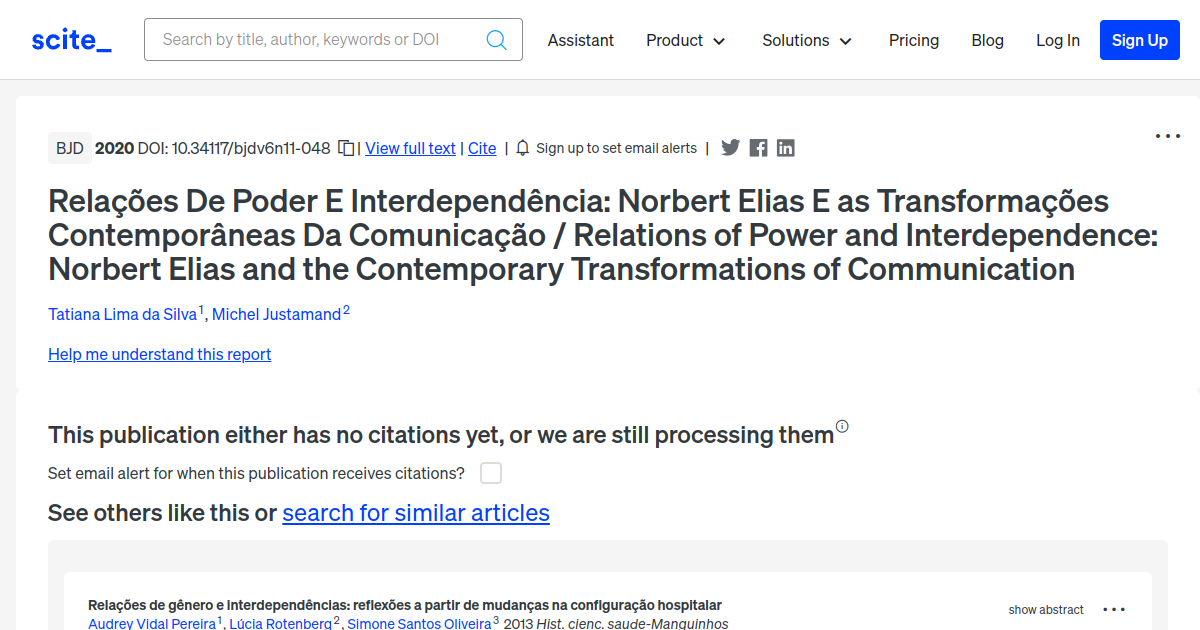 Relações De Poder E Interdependência: Norbert Elias E as Transformações ...