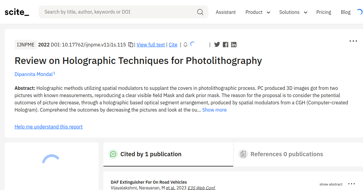 Review on Holographic Techniques for Photolithography - [scite report]
