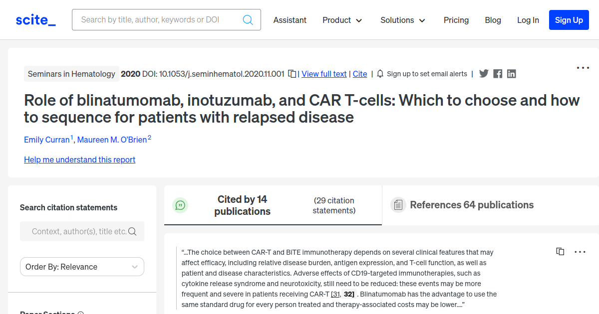 Role of blinatumomab, inotuzumab, and CAR T-cells: Which to choose and ...