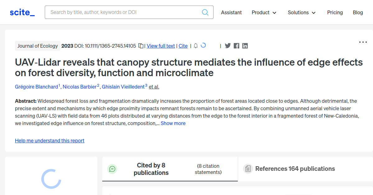 UAV‐Lidar reveals that canopy structure mediates the influence of edge ...