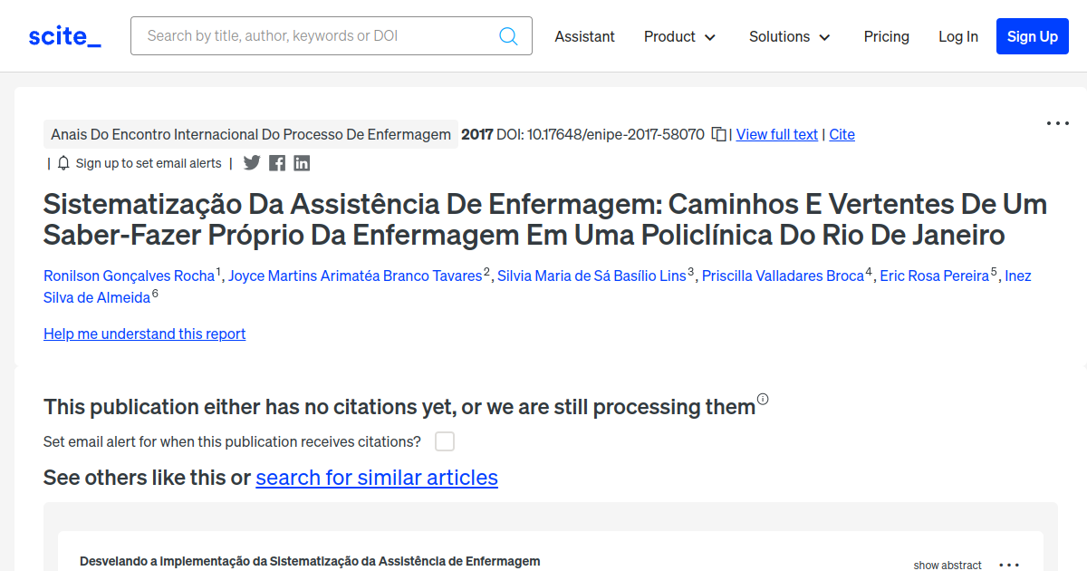 Sistematização Da Assistência De Enfermagem: Caminhos E Vertentes De Um ...