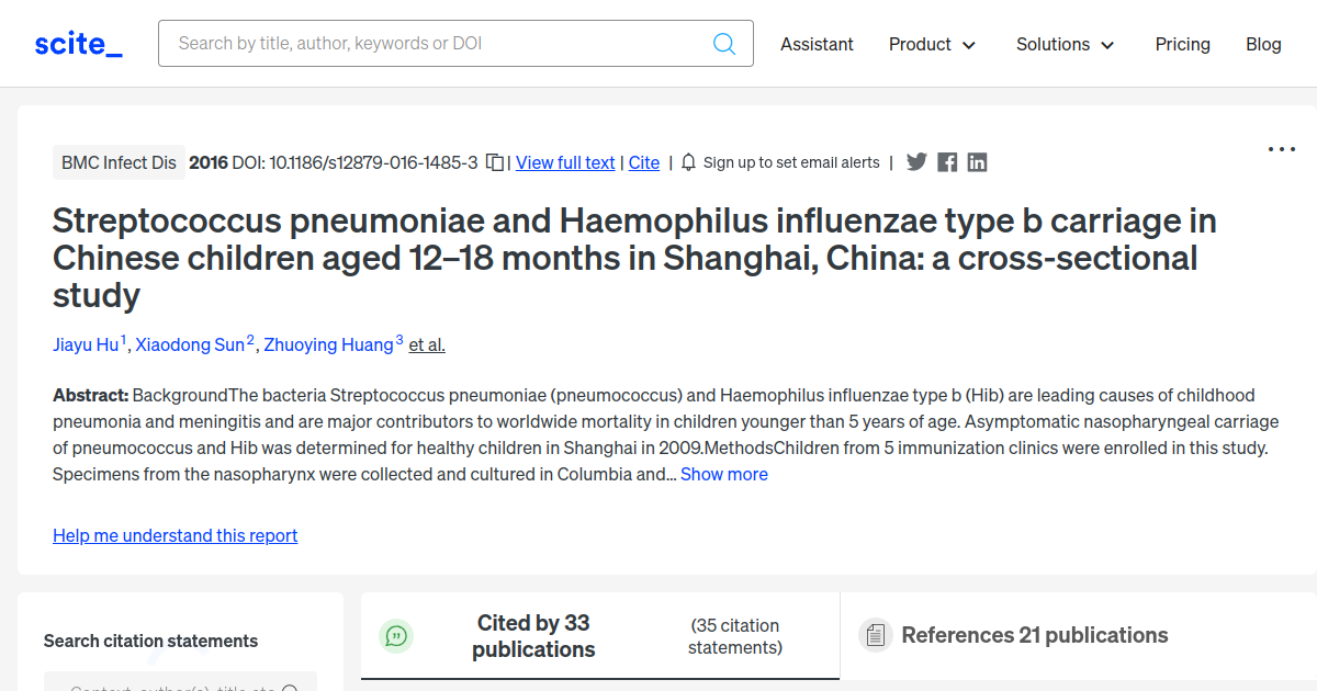 Streptococcus pneumoniae and Haemophilus influenzae type b carriage in ...