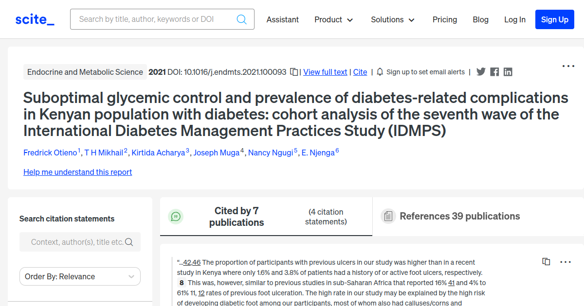 Suboptimal glycemic control and prevalence of diabetes-related ...