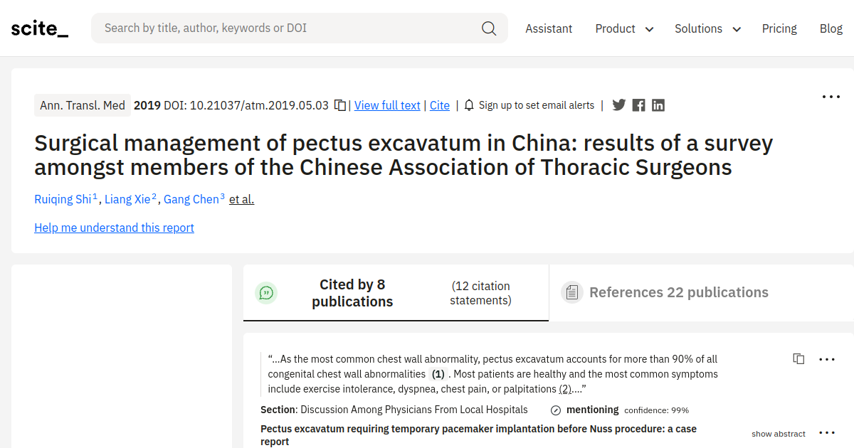 Surgical management of pectus excavatum in China: results of a survey ...