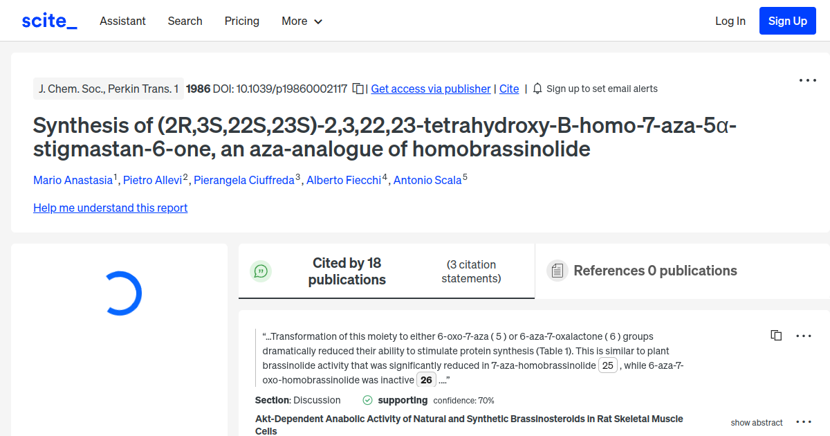 Synthesis of (2R,3S,22S,23S)-2,3,22,23-tetrahydroxy- B -homo-7-aza-5α ...