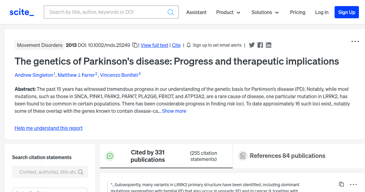 The genetics of P arkinson's disease: Progress and therapeutic ...