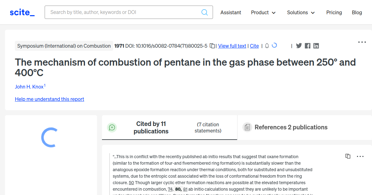 The mechanism of combustion of pentane in the gas phase between 250 ...