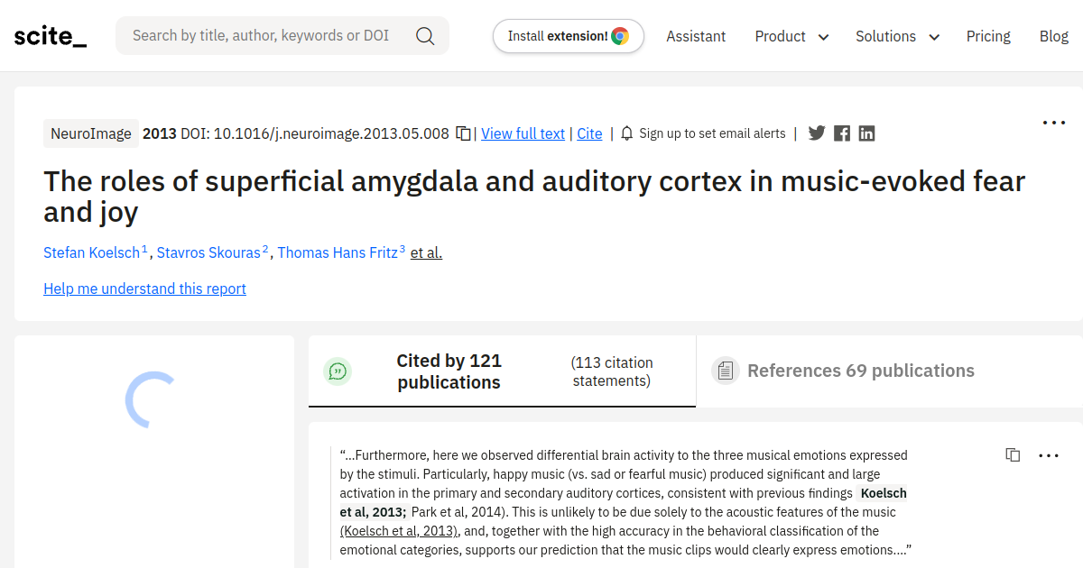 The roles of superficial amygdala and auditory cortex in music-evoked ...