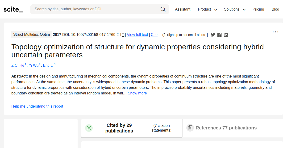 Topology optimization of structure for dynamic properties considering ...