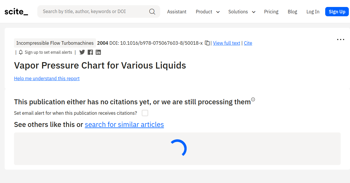 Vapor Pressure Chart for Various Liquids - [scite report]