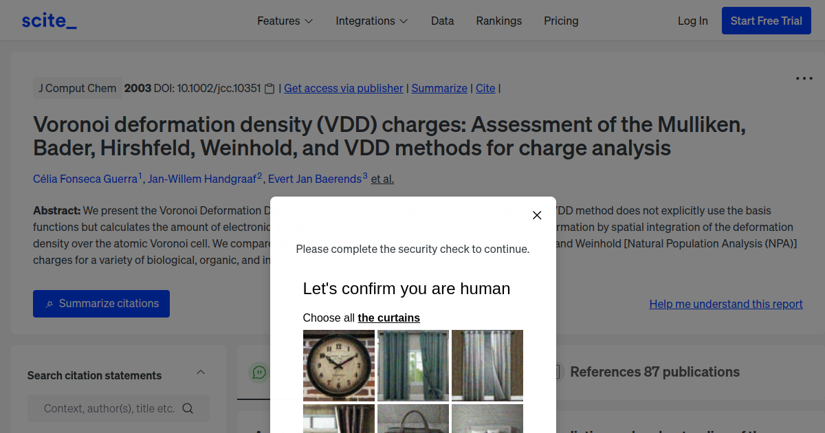 Voronoi deformation density (VDD) charges: Assessment of the Mulliken ...