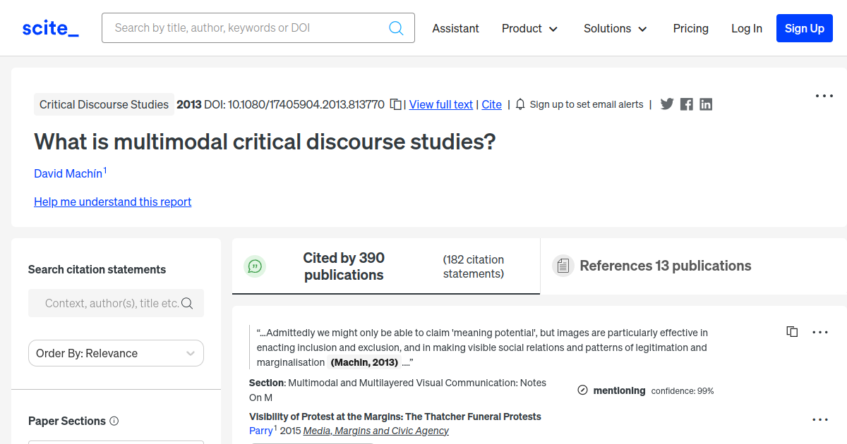 What Is Multimodal Critical Discourse Studies
