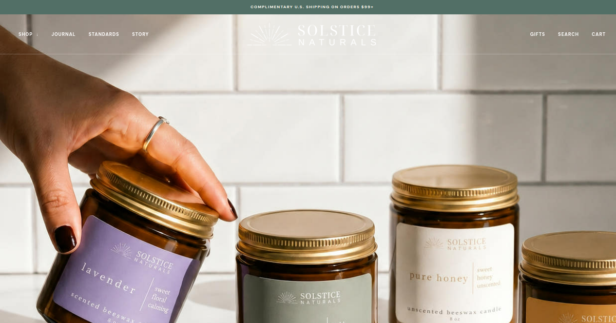 Solstice Naturals website
