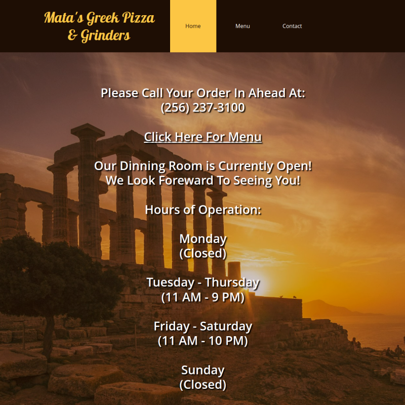 Mata's Greek Pizza