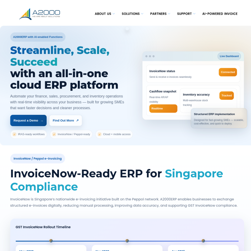ERP Software Singapore - A2000 Solutions Pte Ltd