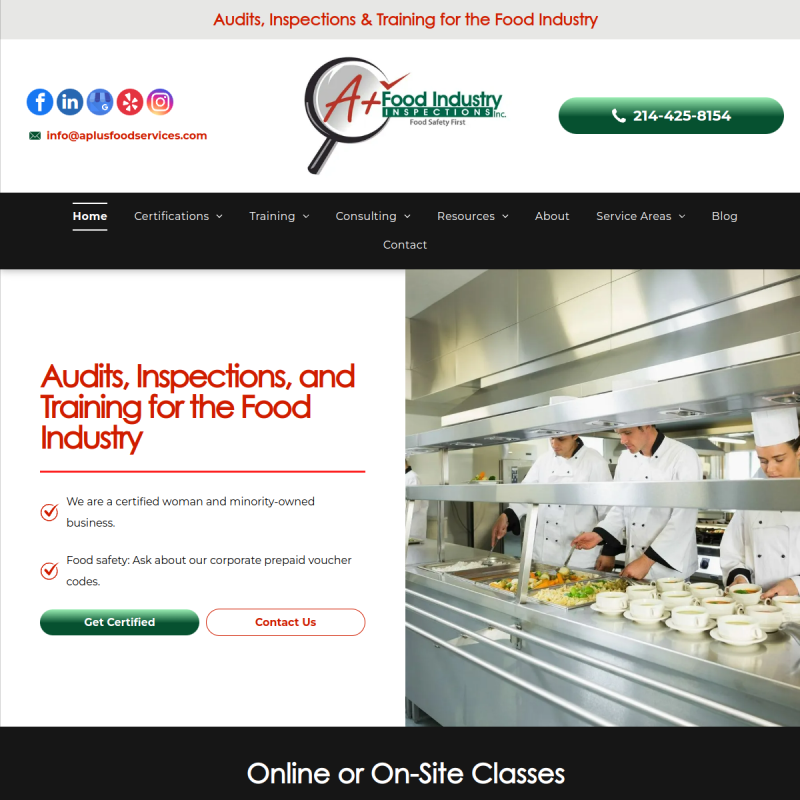 A+ Food Industry Inspections, Inc