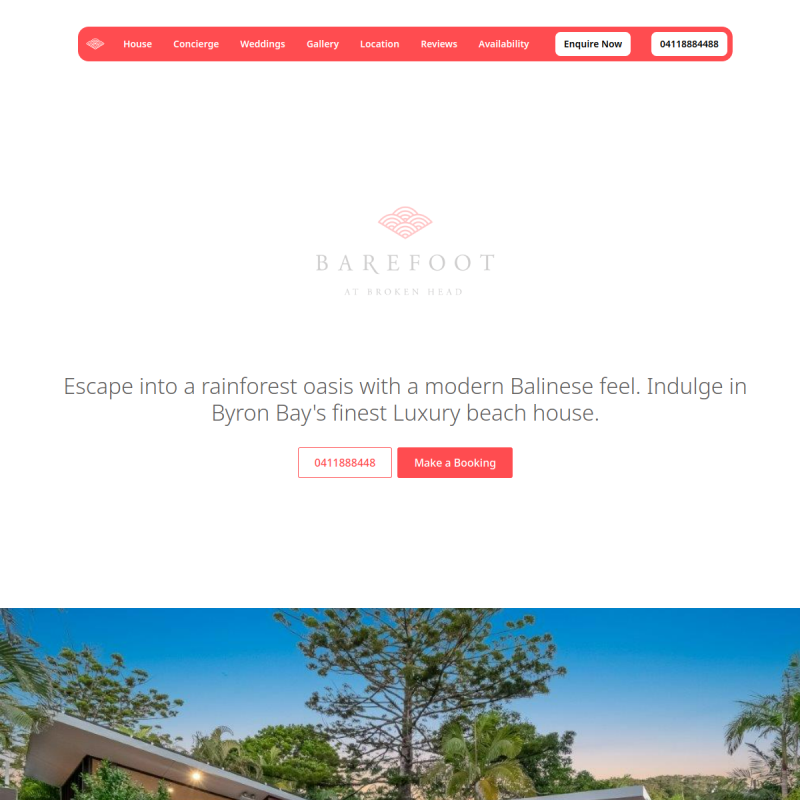 Barefoot at Broken Head - Byron Bay Luxury Holiday House