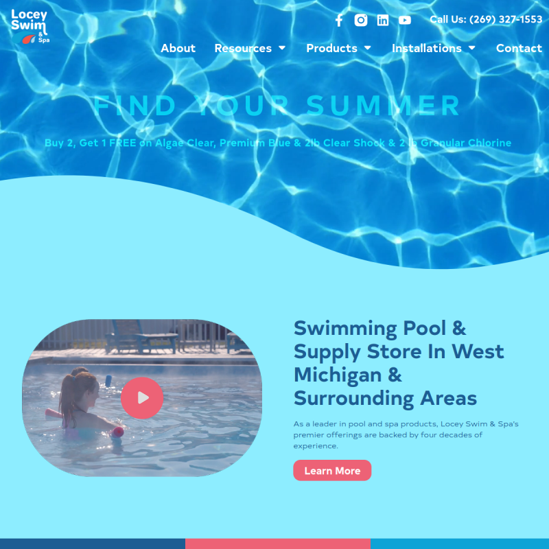 Swimming Pool Supplies Portage - Locey Swim & Spa, LLC