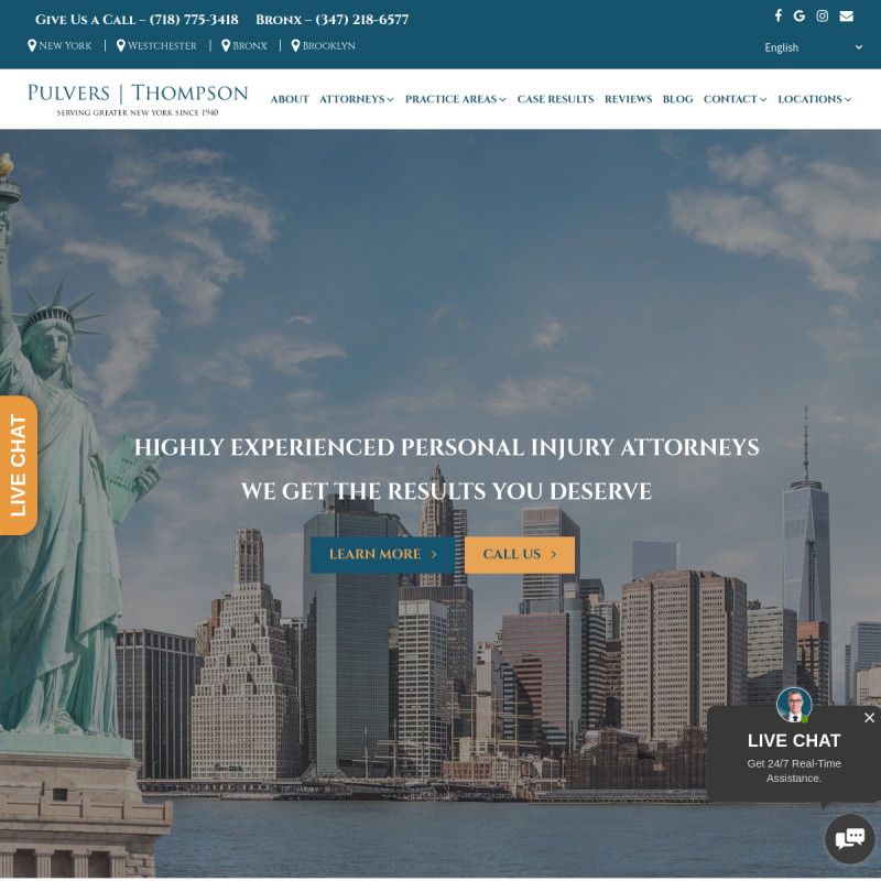 Pulvers, Pulvers & Thompson | Personal Injury & Accident Attorneys in New York