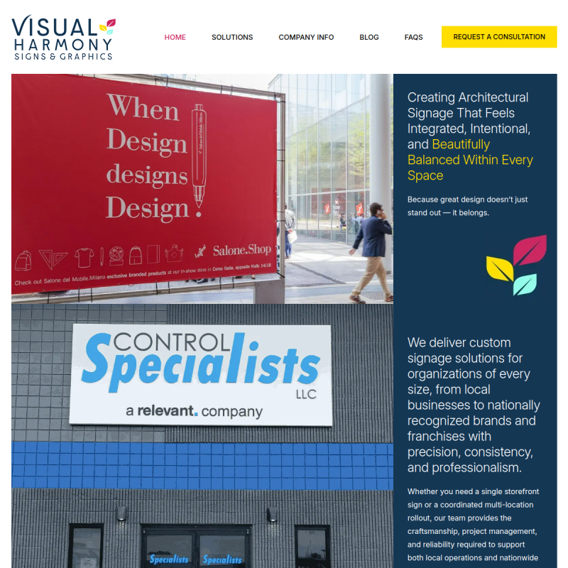 Visual Harmony Signs and Graphics