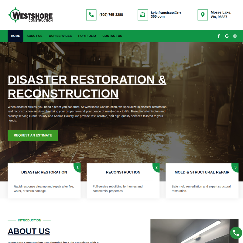 Disaster Reconstruction Moses Lake WA