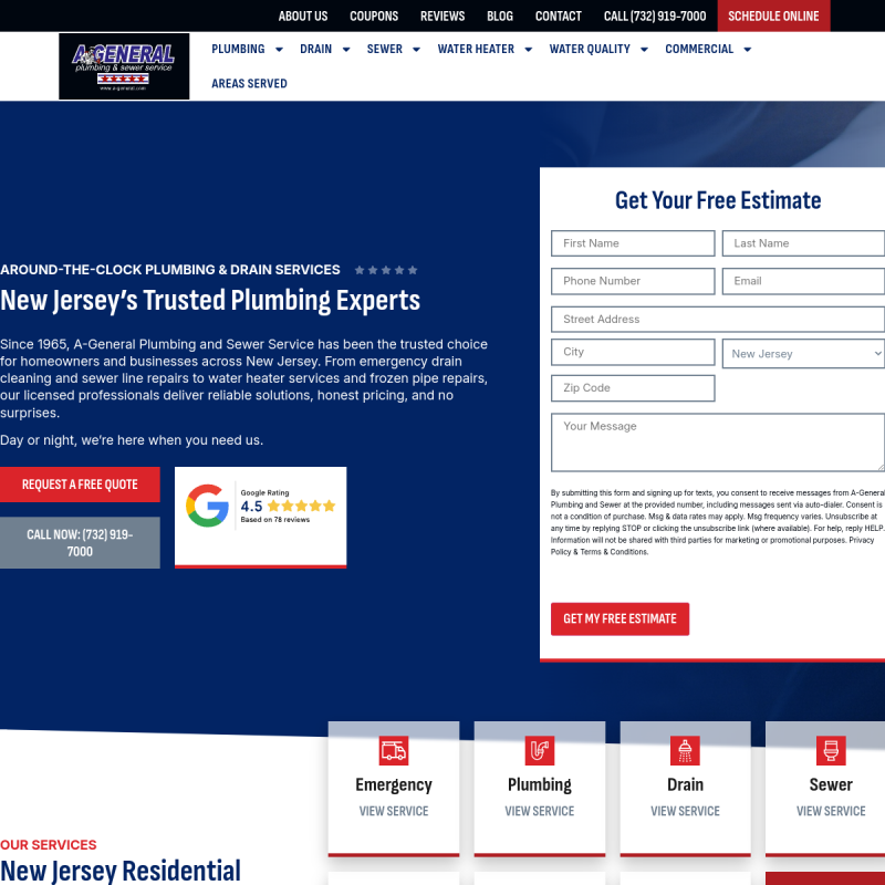 A General Sewer & Plumbing Services