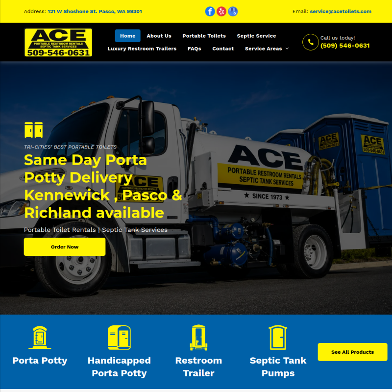 Ace portable toilets & Septic Tank Pumping