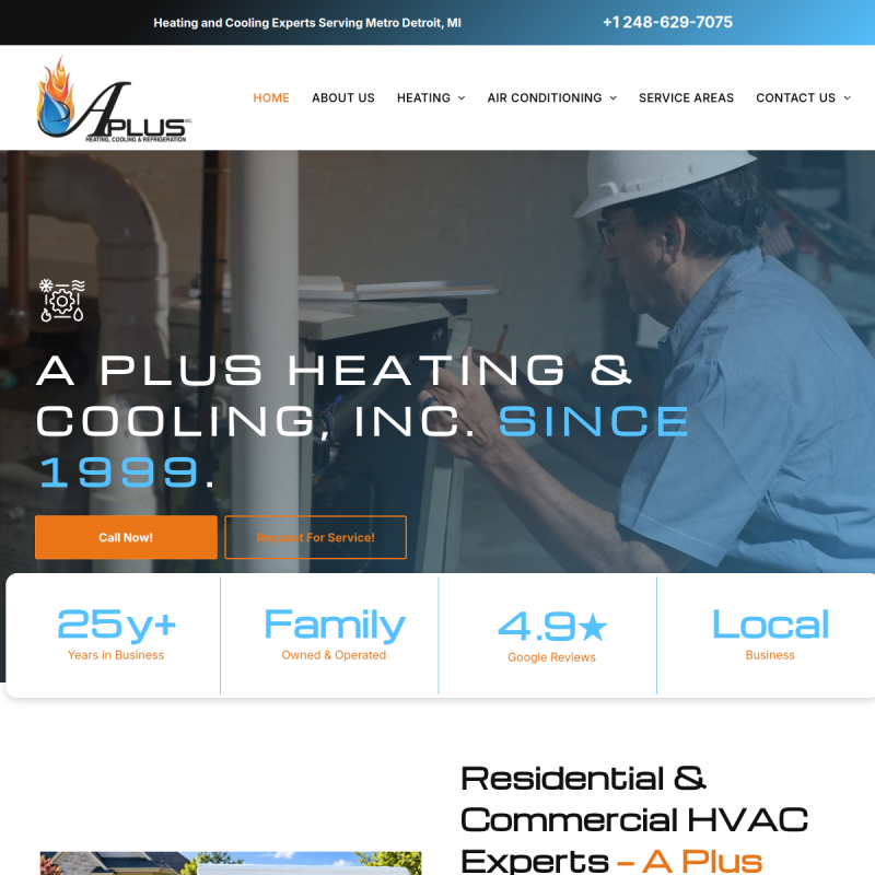 A Plus Heating and Cooling, Inc.