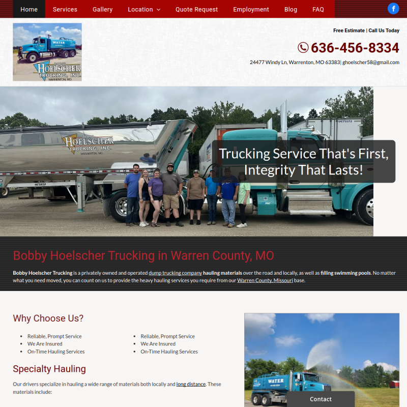 Hoelscher Bobby Trucking Inc
