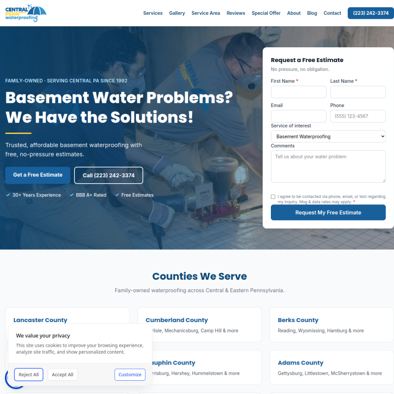 Central Penn Waterproofing