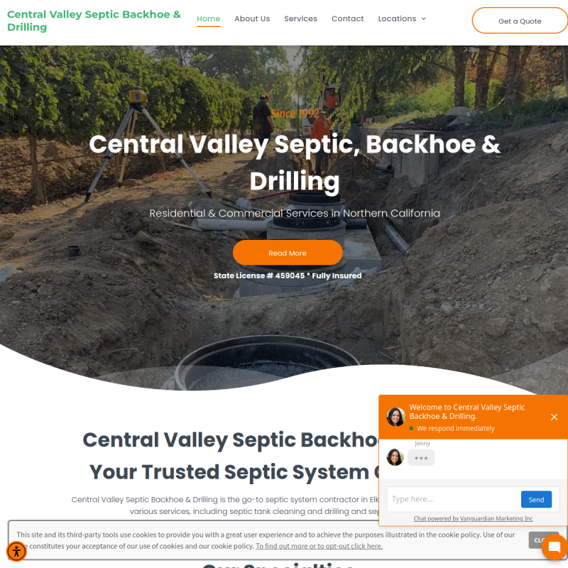 Central Valley Septic Backhoe & Drilling
