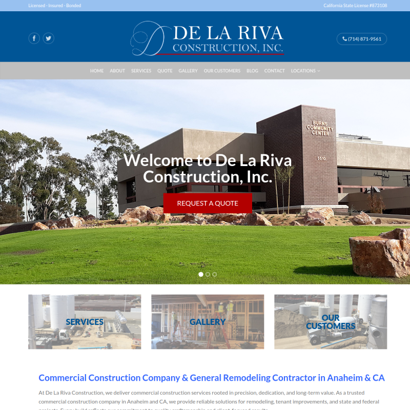 De La Riva Construction, Inc.