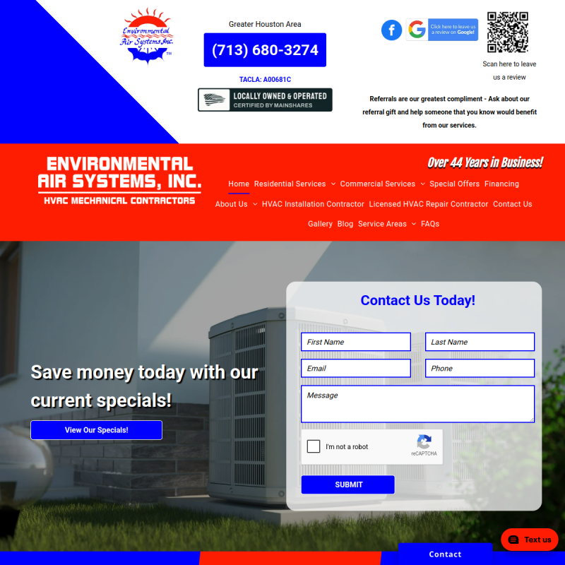 Environmental Air Systems Inc