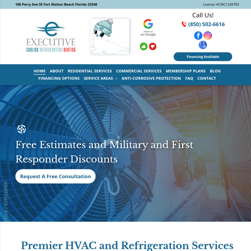 Executive Air Cooling, Heating and Refrigeration