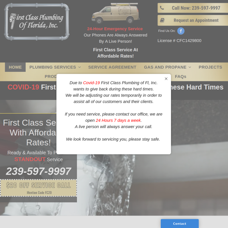 First Class Plumbing of Florida, Inc.